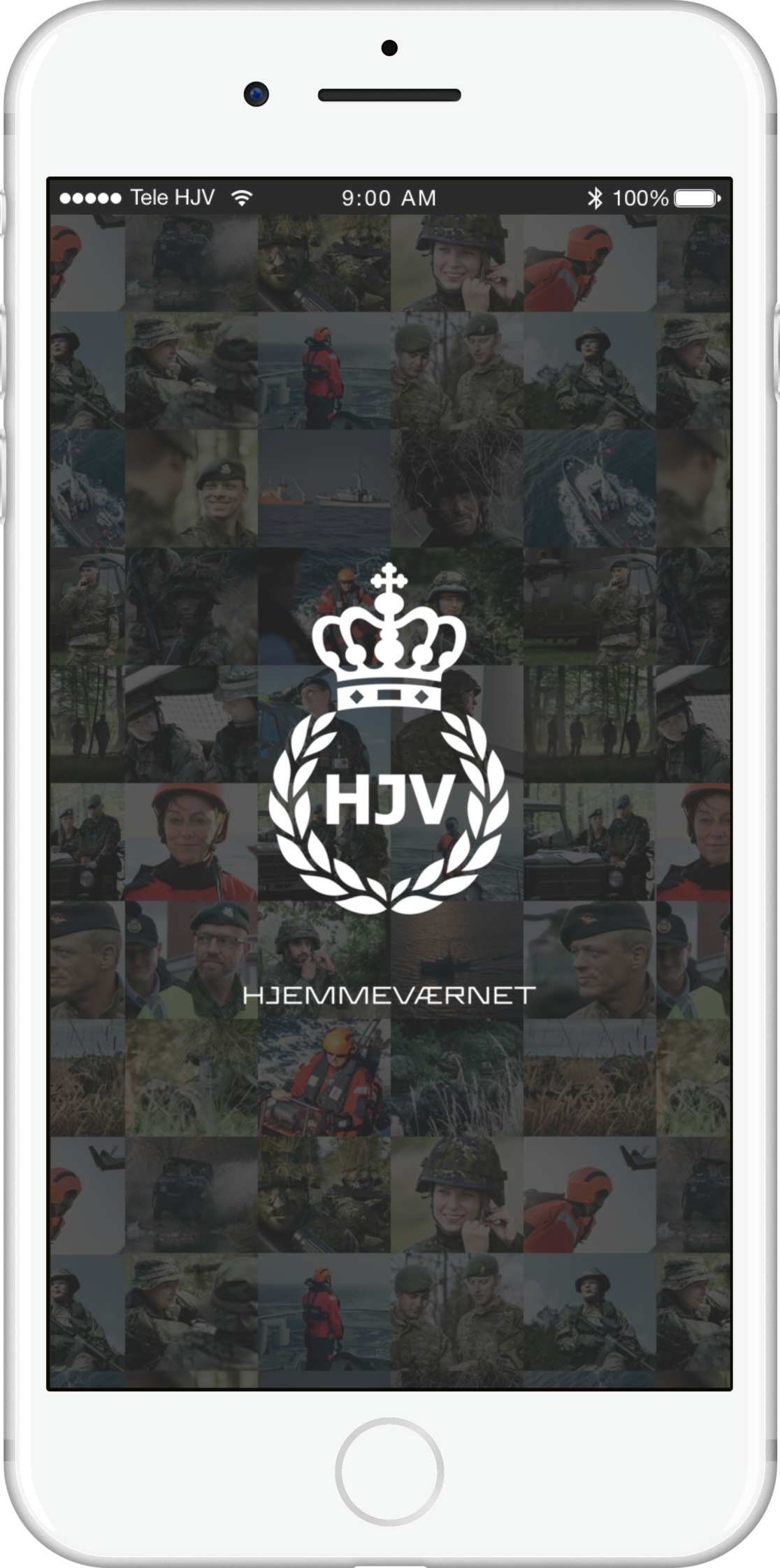 Hjemmeværnet App Screen: "Splash"