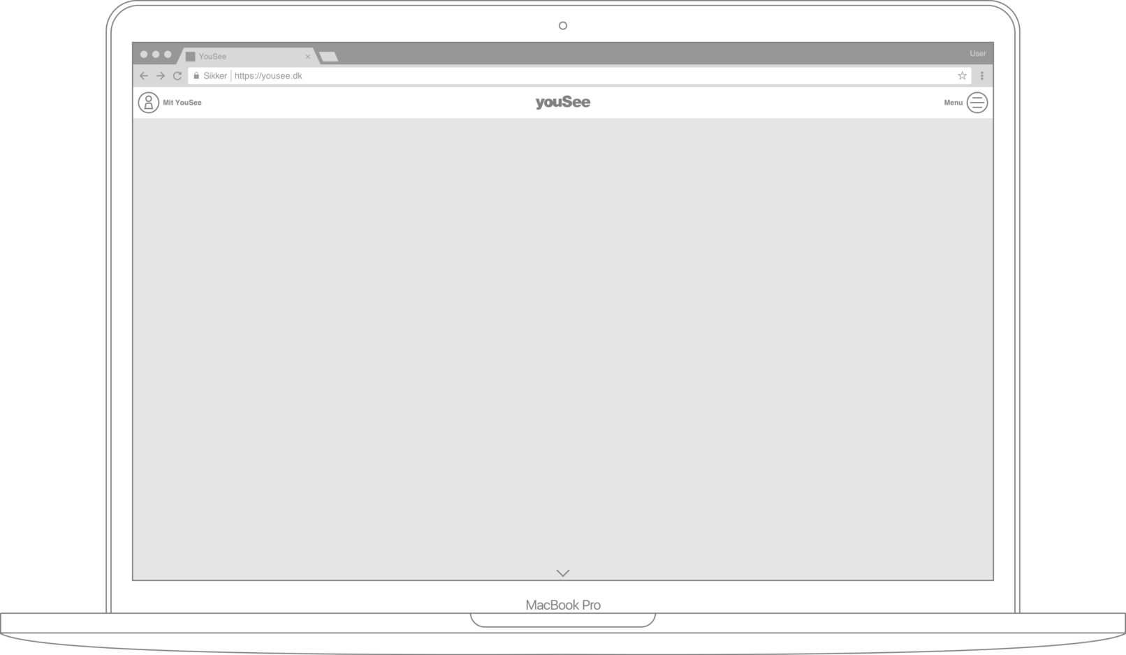 YouSee Main Navigation Wireframes: "Home"
